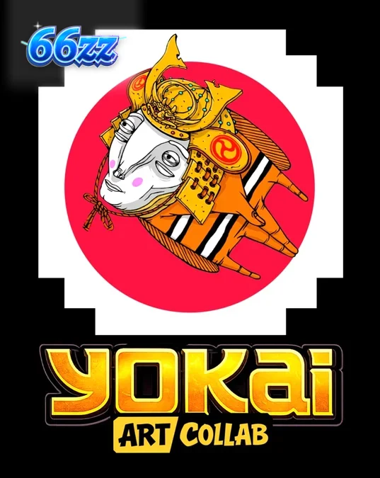 Yokai slot game interface with Japanese folklore art and samurai theme